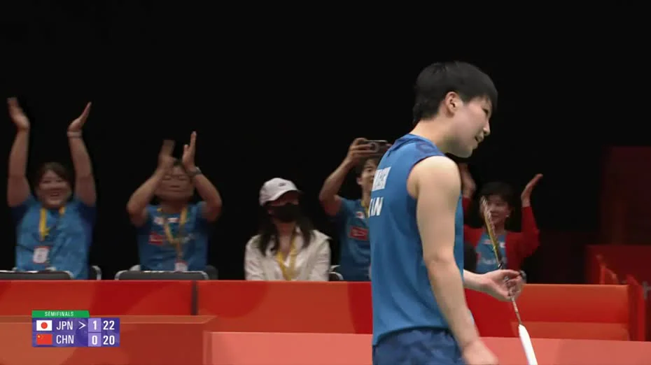 日本選手山口茜在名古屋亞運羽毛球女單準決賽中，擊敗中國選手王祉怡，成功晉級決賽。