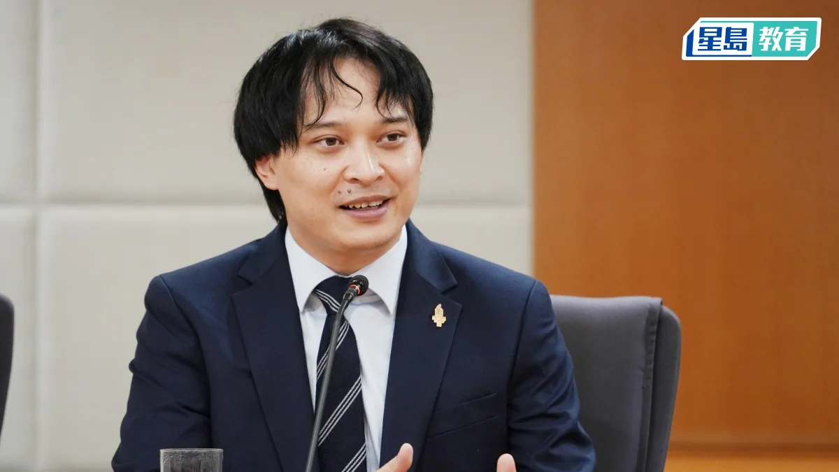 香港大學社會科學學院講師趙凱聰在頒獎典禮上發言，分享其籌建法醫教學實驗室的計劃。