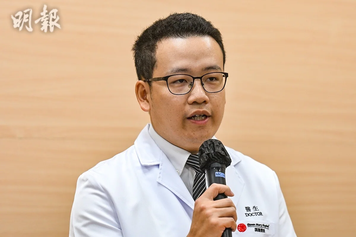 瑪麗醫院泌尿科副顧問醫生黃海龍介紹單切口機械臂技術，期望未來能將相關經驗與數據推廣至本港更多醫院。